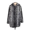 Neiman Marcus Coat: Silver Leopard Print Jackets & Outerwear - Women's Size Medium