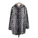 Neiman Marcus Coat: Silver Leopard Print Jackets & Outerwear - Women's Size Medium