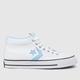 Converse star player 76 mid trainers in white & blue