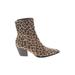 Matisse Ankle Boots: Brown Animal Print Shoes - Women's Size 9