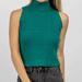 SHE + SKY Mock Neck Knit Tank - Green