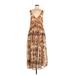 Free People Casual Dress - Maxi: Brown Tortoise Dresses - Women's Size Small