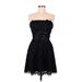 Bebe Cocktail Dress: Black Jacquard Dresses - Women's Size 6