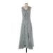 CAbi Casual Dress - Maxi: Gray Marled Dresses - Women's Size 4