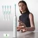 Hglyxoae Electric Toothbrush Electric Toothbrush with 8 Brush Heads Smart 6-speed Timer Electric Toothbrush IPX7 with Charging Base wifi thermostats for