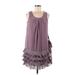 Ya Los Angeles Casual Dress - DropWaist: Purple Dresses - Women's Size Medium