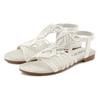 Sandale LASCANA "Sommerschuh", Damen, Gr. 36, beige, Obermaterial: 100% Textilmaterial. Futter: 100% Lederimitat. Decksohle: 100% Textilmaterial. Laufsohle: 100% Synthetik, unifarben, casual, Schuhe, Sandalette, Sommerschuh mit elastischem Riemchen...