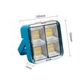 1 tragbare LED-Solar-Arbeitsleuchte, wiederaufladbares magnetisches Licht, Notfall-Arbeitsleuchte mit 4 Lichtmodi für Stromausfall, Autoreparatur, Camping, Baustelle