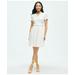 Brooks Brothers Women's Eyelet Belted Shirt Dress In Cotton | White | Size 2