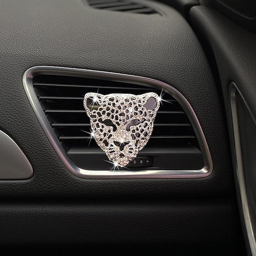 starfire car air vent parfum clip set diamond money leopard car air vent aromatherapy creative car interior jewelry Image