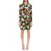 Floral Long Sleeve Matte Jersey Shirtdress