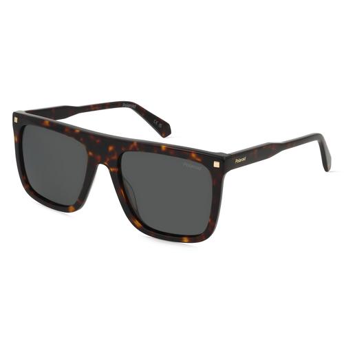 Polaroid PLD 4166/S/X Herren-Sonnenbrille Vollrand Eckig Acetat-Gestell, braun