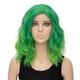 vert perruques pour femmes synthétique perruque vague d'eau vague d'eau perruque courte arc-en-rose vert noir blanc vert foncé cheveux synthétiques femmes ombre cheveux vert halloween perruque