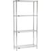 X 36 X 74 4 Tier Adjustable Wire Shelving Unit NSF Listed Storage Rack Chrome Finish Leveling Feet