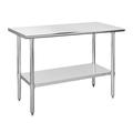 simple Hally Stainless Steel Table for Prep & Work 24 x 36 Inches NSF Commercial Heavy Duty Table with Undershelf and Galvanized Legs for Restaurant Home and Hotel