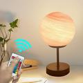Oneshit Glass Ball Planets Desk Lamp Dimmable Mood Night Light Astronomical Decoration USB Rechargeable Colorful Remote Control Planets Lamp 12 Cm Decorative Lights on Clearance Pink