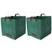 2Pcs Waste Container 32 Gallon Reusable Large Gardening Trash Leaf Bags for in the Garden Recycling Leaves and Weed