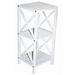 Bamboo 5849White Bamboo 3 Tier Square End Table White - 32 x 14.5 x 13 in.