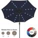 ABCCANOPY 10.5FT Durable Solar Led Outdoor Patio Umbrella with 32LED Lights Navy Blue