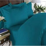 1500 Thread Count - Wrinkle Resistant - Egyptian Quality 3Pc Duvet Cover Set Solid King/Cal-King Turqouise