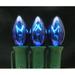 7 Watt C7 Transparent Outdoor Twinkle Or Blinking Replacement Christmas Bulbs 25 Pack (Blue)