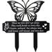 Cemetery Decorations for Grave Butterfly Memorial Grave Markers Plaque Stake Metal Memorial Sympathy Cemetery Garden Stake Decoration for Outdoors Yard (Small) Small