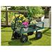 Heavy Duty Steel Garden Carts 400lb Weight Capacity Yard Dump Wagon Cart Lawn Utility Cart with Removable Sides Long Handle and 10in Tires Green