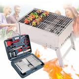 Portable Oven Set Outdoor Folding Barbecue Grill Hibachi Grill Charcoal Cooking