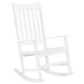 leecrd Outdoor Wooden Rocker Adirondack Seat Wood Log Rocking Chair Natural Color Slat Back