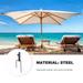 Patio Umbrella Steel Support Beach Umbrella Metal Grass Screw Support with 2 Forks