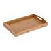 Godersi Bamboo Wooden Tray Rectangular Household Tea Tray Restaurant Hotel Portable Bread Wooden Tray Confinement Side Dinner Tray Barbecue Wooden Tray