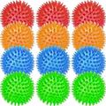 12 Pack 3.5 Inch Squeaky Dog Toy Balls Spikey Dog Balls Large Dog Chew Toys for Medium Large and Small Dogs for Aggressive Chewers 4 Colors 3.5 inch