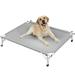 Dog Bed Medium Size Dog: Raised Elevated Cooling Cots Chew Proof Dog Bed - Portable Outdoor or Indoor Pet Bed with Skid-Resistant Feet Gray M