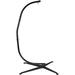 Hammock Chair Stand 360 Degree Rotation Hanging Hammock Stand C Stand Solid Steel Heavy Duty Stand With Carabiner For Outdoor And Indoor 330Lbs Capacity