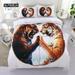 2/3pcs Cartoon Skull Bedding Set Flower Skull Couple Wedding Duvet Cover Pillowcase Single/Double//King Duvet Cover Set