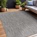 ONKER Indoor Outdoor Rug 9x12 Washable Outside Carpet for Patio Deck Porch Solid Modern Area Rug Water Resistant Silver Gray