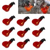 Zynic 10X Poultry Drinking Cups Drinking Bird Feed Coop Chicken Water Drinker Poultry Cups 10Pcs Automatic Tools Home Improvement