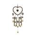 Elbeaqi Garden Loving Heart Wind Chimes Outdoor Indoor Decor Wind Catcher Heart Shaped Windchimes for Home Mom Gifts Balcony Festival Brown