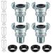 4Sets NPT Air Hose Fitting 2 Lug Universal Coupling Chicago Fitting for Female and Male End (Male End 3/4Inch)