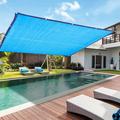 Japceit Sun Shade Sails Curved Outdoor Shade Cover Sand Rectangle Heavy Duty Permeable Backyard Shade Cloth for Garden and Sandbox(10.24x7.09x1.97 inches)