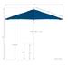 Havenside Home Riviera 9-foot Push Open Aluminum Round Umbrella by Pacific Blue