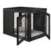 Black Solid Grain Dog Puppy Crate Kennel House Modern Stylish Pet Cage Modern Dog House Dog House Dog Crate Furniture Pet Furniture XL 42 l x 28 w x 31 h