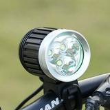 Powerful LED MTB Lamp Bicycle Lamp MTB Lighting Rechargeable LED Bike Headlight Waterproof 4000 LM 3 T6 CREE XM-L 4 Light Mode + Lithium Batteries + Charger + Headband