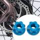 kesoto 2x Bike Wheel Hub Axle Nuts Front Axle Nut 7075 Aluminum Alloy M9 Replacement Flanged Axle Nut Front Wheel Hub Screws Blue