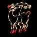 Lighted Reindeer Christmas Window Silhouette Decoration 18 White
