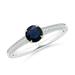 Angara Natural 0.6 Ct. Blue Sapphire with Diamond Vintage Inspired Ring in 14K White & Yellow Gold for Women (Ring Size: 4)