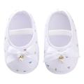 Baby Girls Princess Bowknot Soft Sole Cloth Crib Shoes Newborn Infant Non Slip Princess Wedding Dress Shoes 0-18 Months