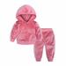 Fanxing Baby Girls Casual Basic Velour Zip Up Hoodie Sweatsuit Tracksuit Set Jogger Clothes Outfits Gold Velvet 2 Pieces Sets Tracksuits Outfits Athletic Hoodies Sweatshirts and Sweatpants