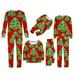 Lovskoo 2024 Novelty Family Christmas Pajamas Matching Sets Xmas Long Sleeve Shirts and Plaid Pants Santa Christmas Tree Jammies Sleepwear Parent-Child Outfit Wear Baby Red