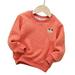 Bjutir Casual Long Sleeve Tops For Toddler Winter New Children S Pullover Round Neck Composite Thick Sweater Small And Medium Sized Children S Knitted Top